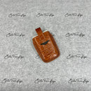 IN STOCK: CARAMEL CROCODILE WITH BLACK DETAILS KEY COVER FOR ASTON MARTIN