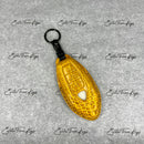 IN STOCK: GLOSSY YELLOW CROCODILE WITH BLACK DETAILS KEY COVER FOR LAMBORGHINI