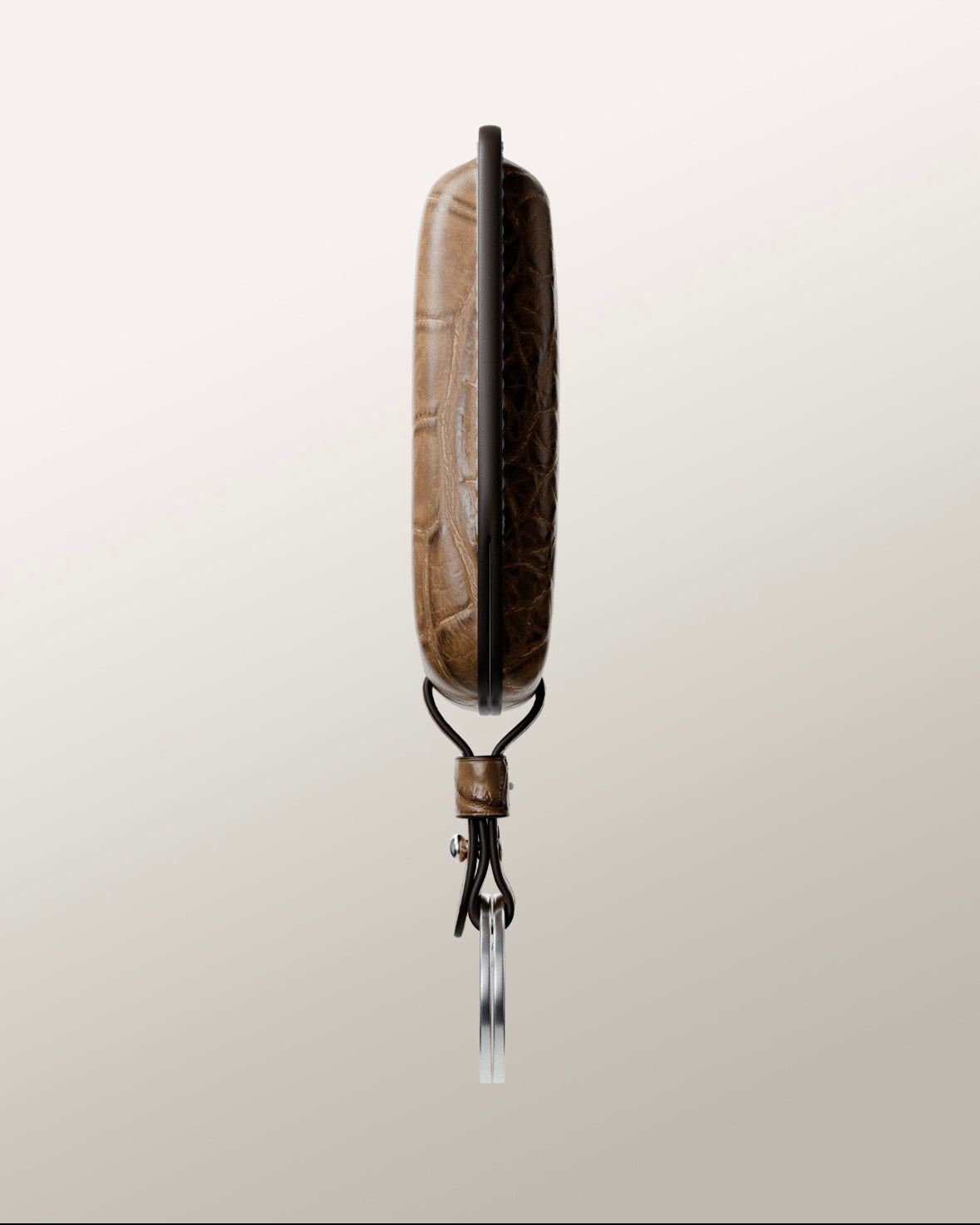 ETK BESPOKE GENUINE BROWN CROCODILE KEY COVER FOR LAND ROVER — HERITAGE BROWN SPECIFICATION