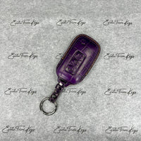 IN STOCK: GLOSSY PURPLE CROCODILE WITH CARAMEL DETAILS KEY COVER FOR BENTLEY