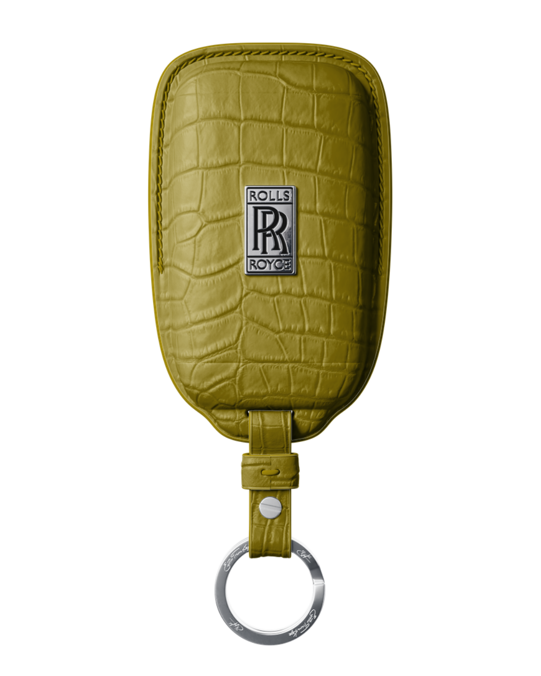 ETK BESPOKE GENUINE CROCODILE KEY COVER FOR ROLLS-ROYCE — CLASSIC SILVER BADGE SPECIFICATION