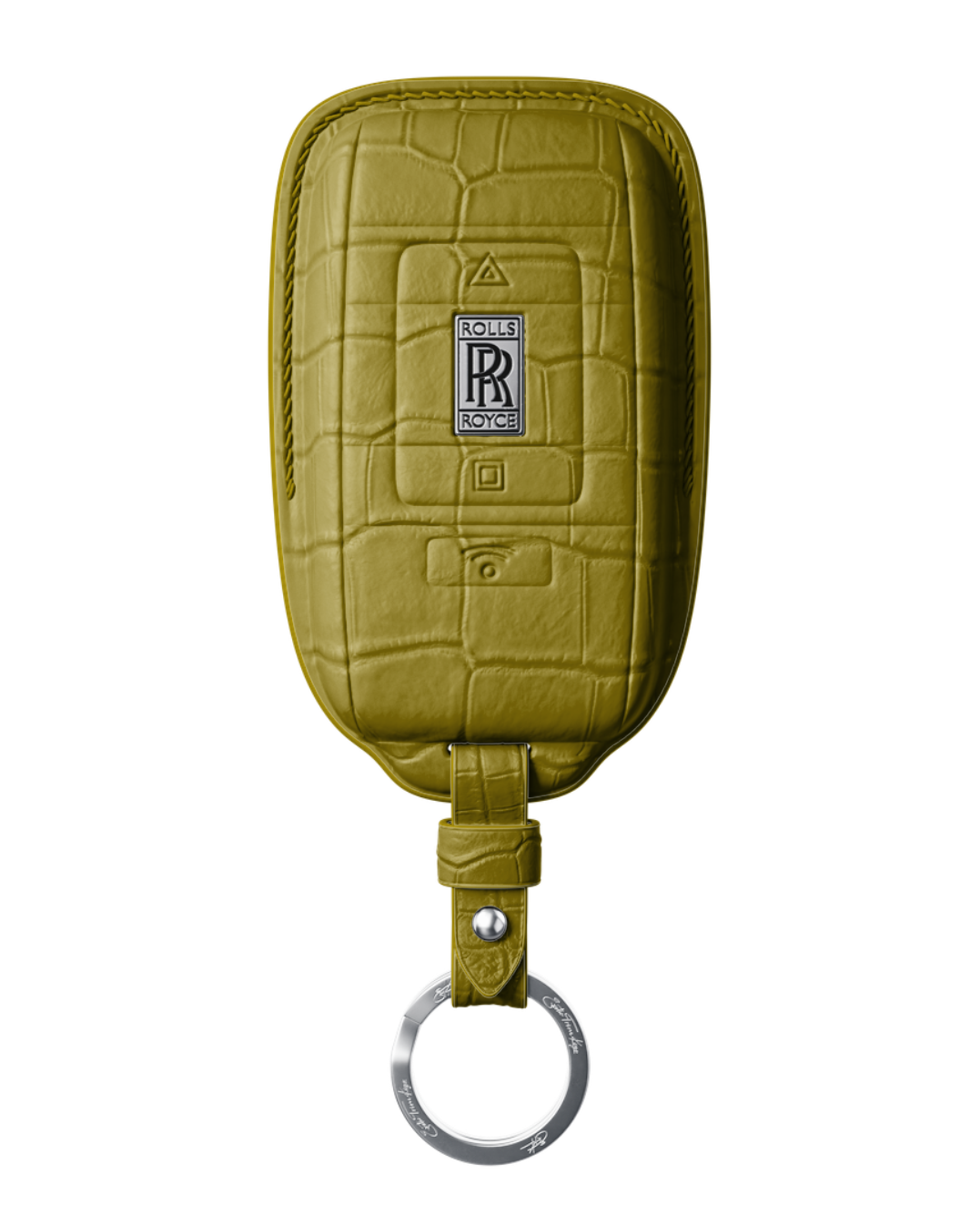 ETK BESPOKE GENUINE CROCODILE KEY COVER FOR ROLLS-ROYCE — CLASSIC SILVER BADGE SPECIFICATION