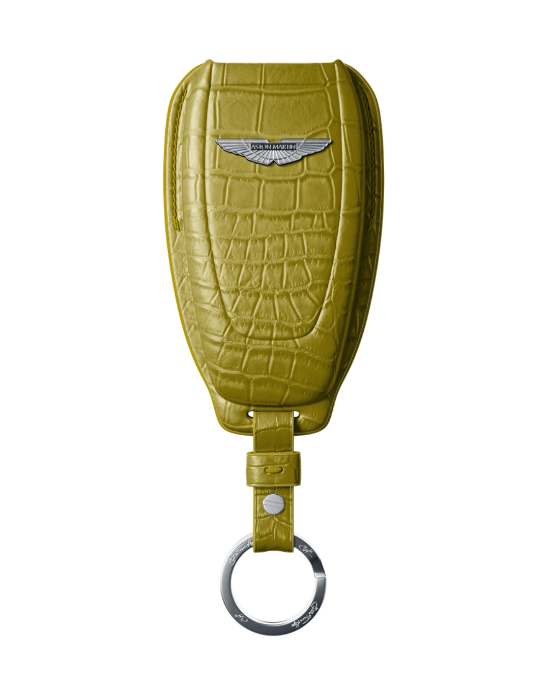 ETK BESPOKE GENUINE CROCODILE KEY COVER FOR ASTON MARTIN — CLASSIC SILVER BADGE SPECIFICATION