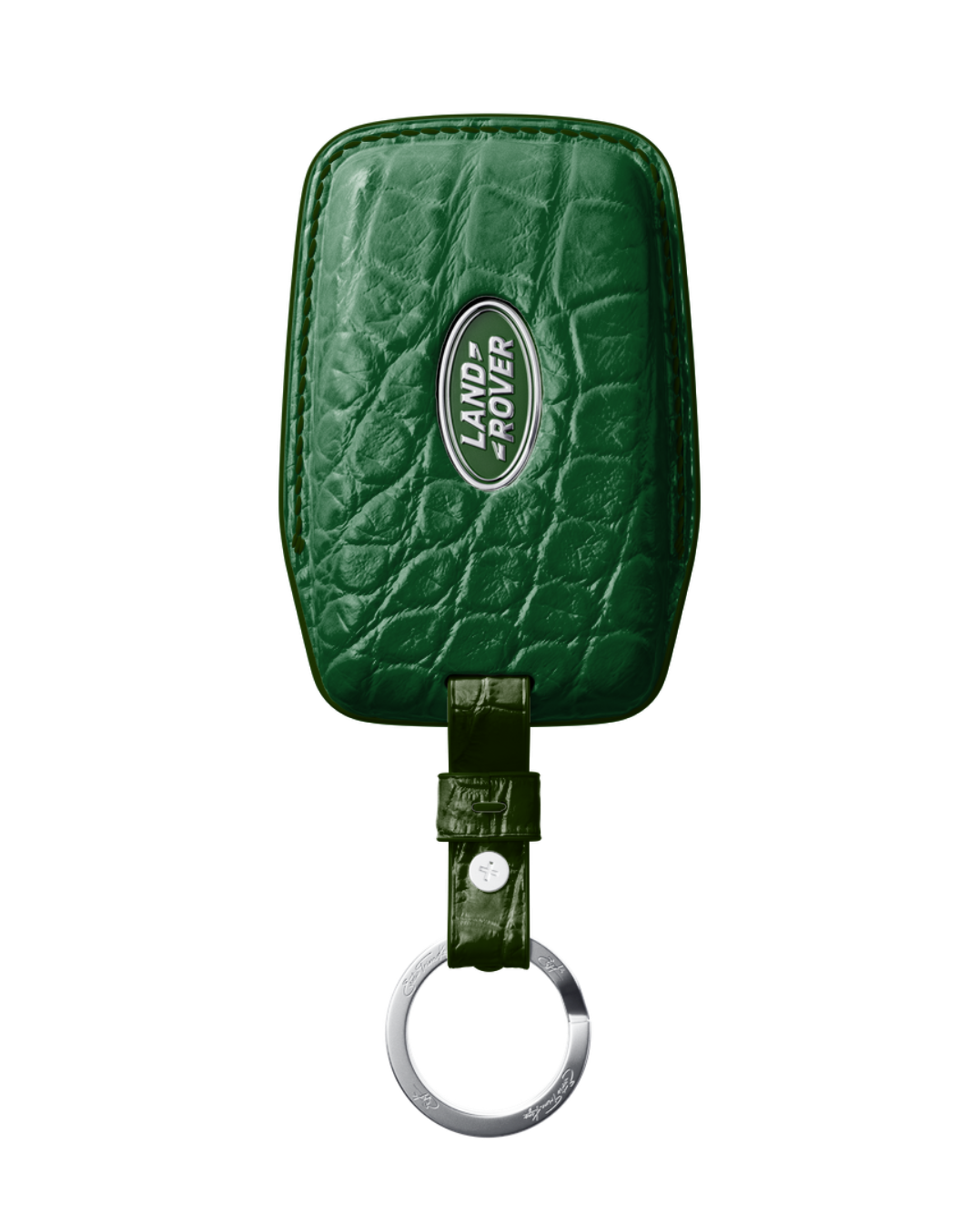 ETK BESPOKE GENUINE CROCODILE KEY COVER FOR LAND ROVER — CLASSIC HERITAGE GREEN SPECIFICATION