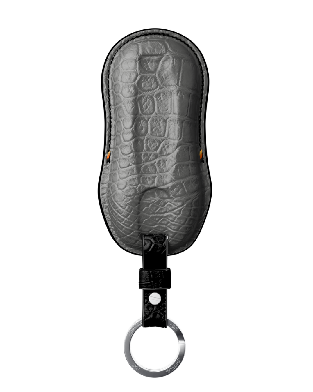 ETK BESPOKE GENUINE CROCODILE KEY COVER FOR PORSCHE — SCHWARZ TRICOLOR SPECIFICATION