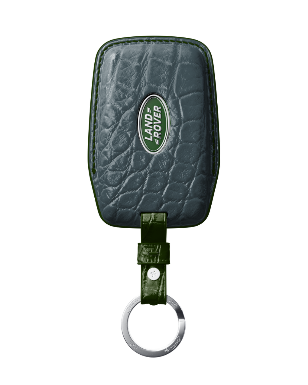 ETK BESPOKE GENUINE CROCODILE KEY COVER FOR LAND ROVER — CLASSIC HERITAGE GREEN SPECIFICATION