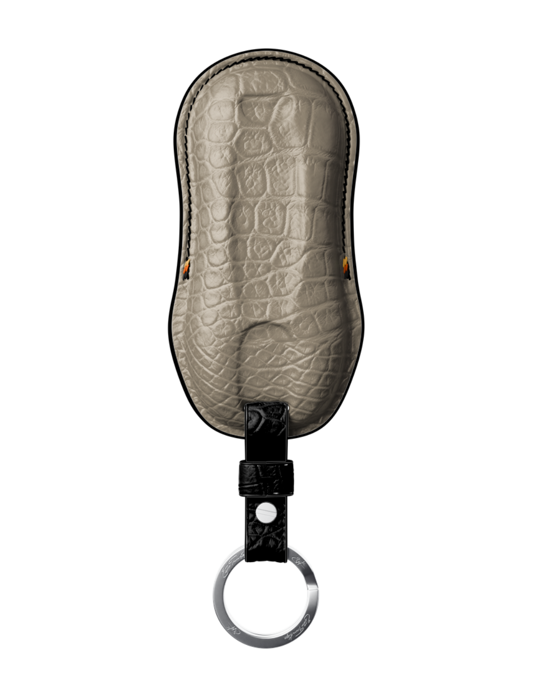 ETK BESPOKE GENUINE CROCODILE KEY COVER FOR PORSCHE — SCHWARZ TRICOLOR SPECIFICATION