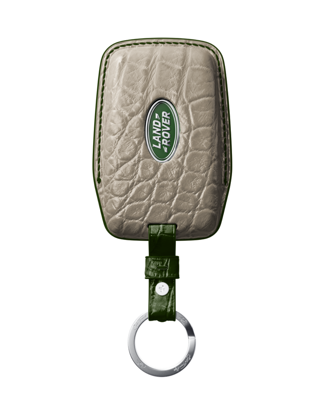 ETK BESPOKE GENUINE CROCODILE KEY COVER FOR LAND ROVER — CLASSIC HERITAGE GREEN SPECIFICATION