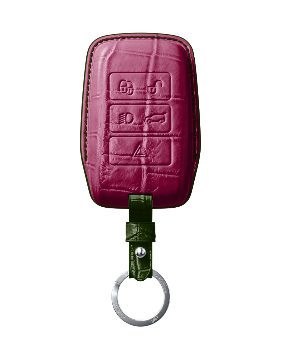 ETK BESPOKE GENUINE CROCODILE KEY COVER FOR LAND ROVER — CLASSIC HERITAGE GREEN SPECIFICATION
