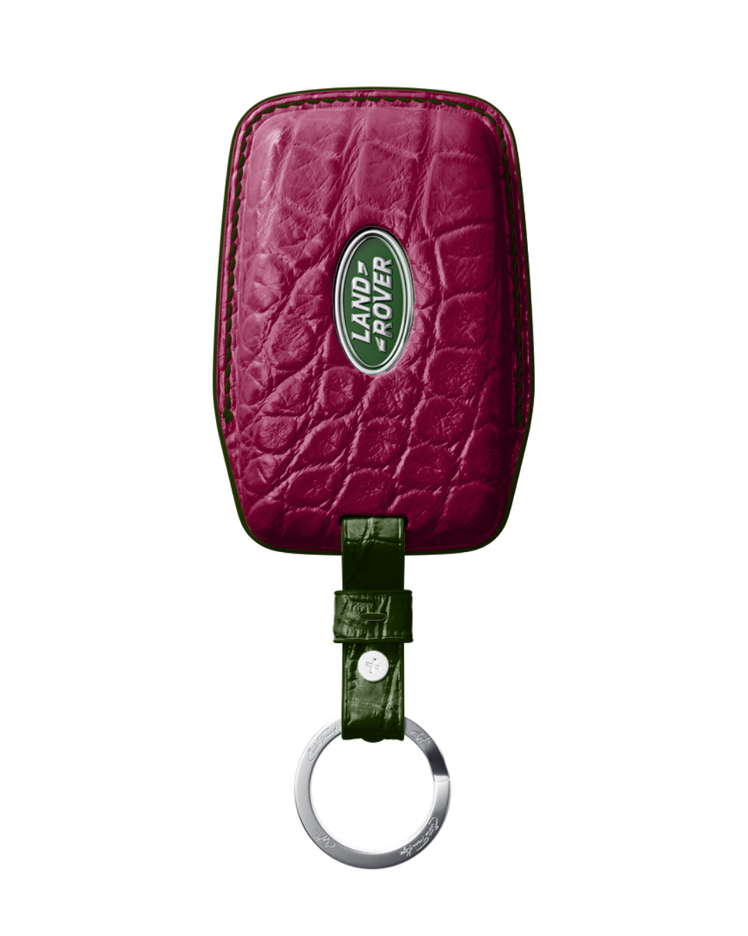 ETK BESPOKE GENUINE CROCODILE KEY COVER FOR LAND ROVER — CLASSIC HERITAGE GREEN SPECIFICATION