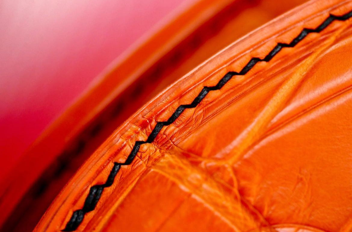 ETK BESPOKE ORANGE CROCODILE KEY COVER FOR MCLAREN — BLACK DETAILS