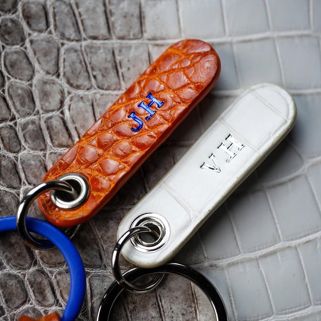 ETK BESPOKE MCLAREN & ROLLS-ROYCE CROCODILE KEY COVER SET — SET OF 2
