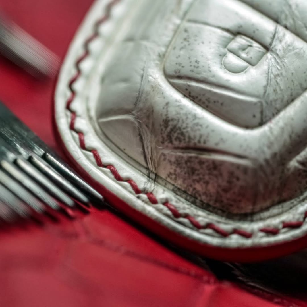 ETK BESPOKE HIMALAYAN CROCODILE KEY COVER FOR AUDI — RED DETAILS