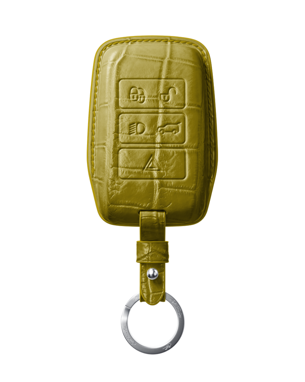 ETK BESPOKE GOLD CROCODILE KEY COVER FOR LAND ROVER — GOLD DETAILS