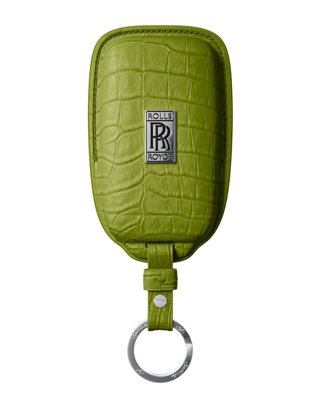 ETK BESPOKE GENUINE CROCODILE KEY COVER FOR ROLLS-ROYCE — CLASSIC SILVER BADGE SPECIFICATION