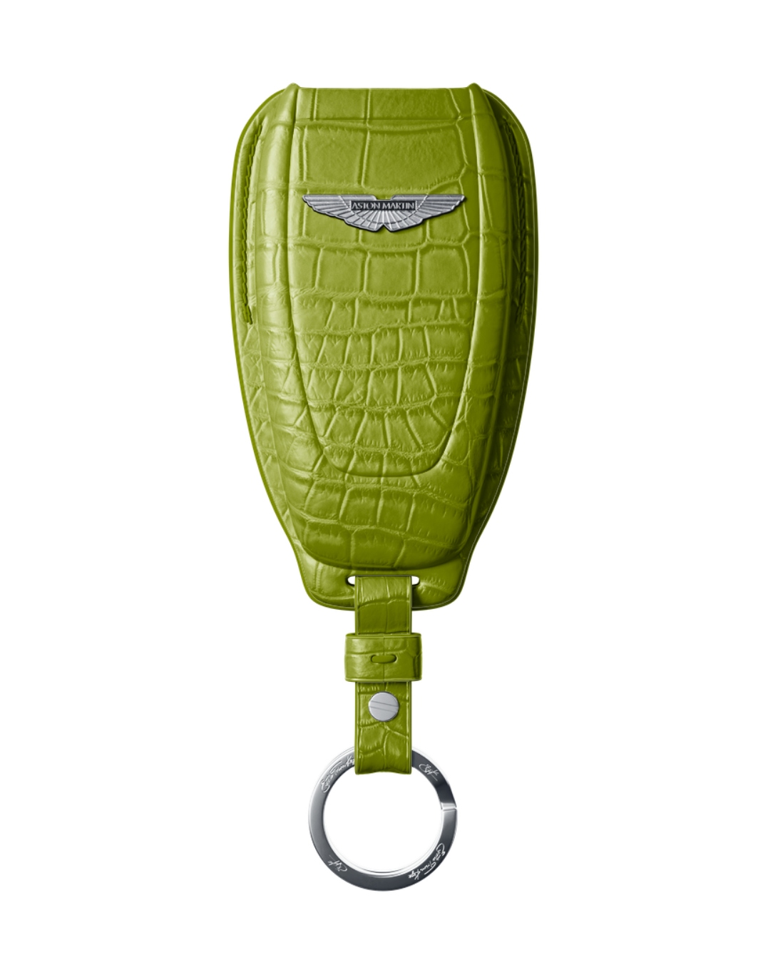 ETK BESPOKE GENUINE CROCODILE KEY COVER FOR ASTON MARTIN — CLASSIC SILVER BADGE SPECIFICATION