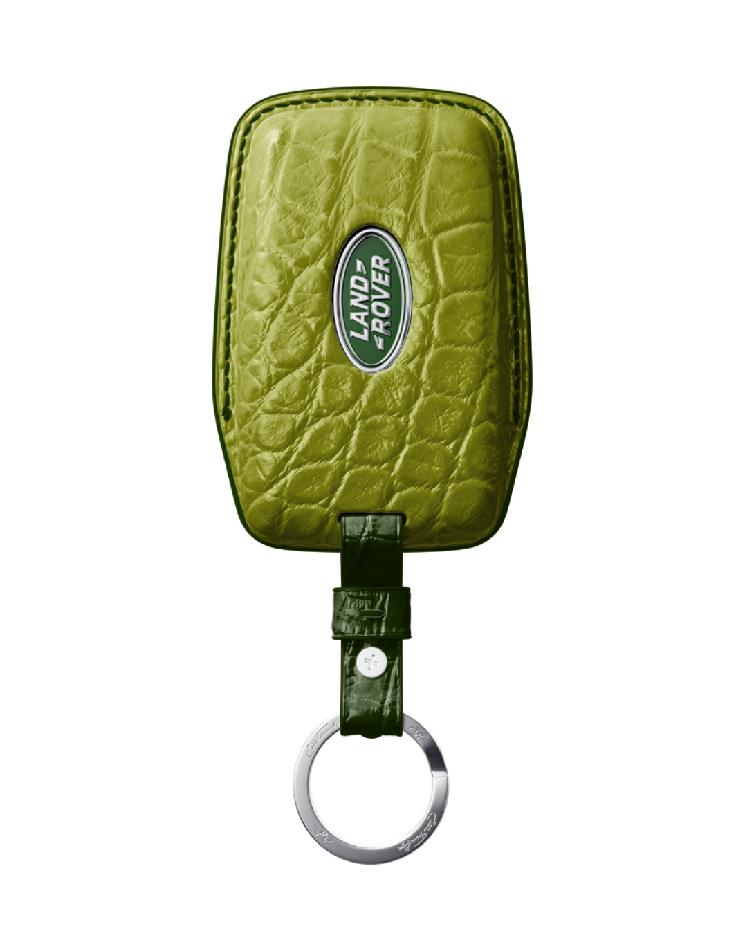 ETK BESPOKE GENUINE CROCODILE KEY COVER FOR LAND ROVER — CLASSIC HERITAGE GREEN SPECIFICATION