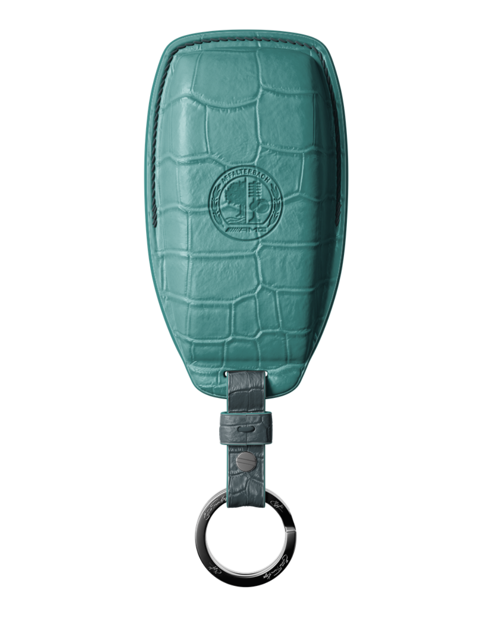 ETK BESPOKE TIFFANY CROCODILE KEY COVER FOR MERCEDES — GREY BLUE DETAILS