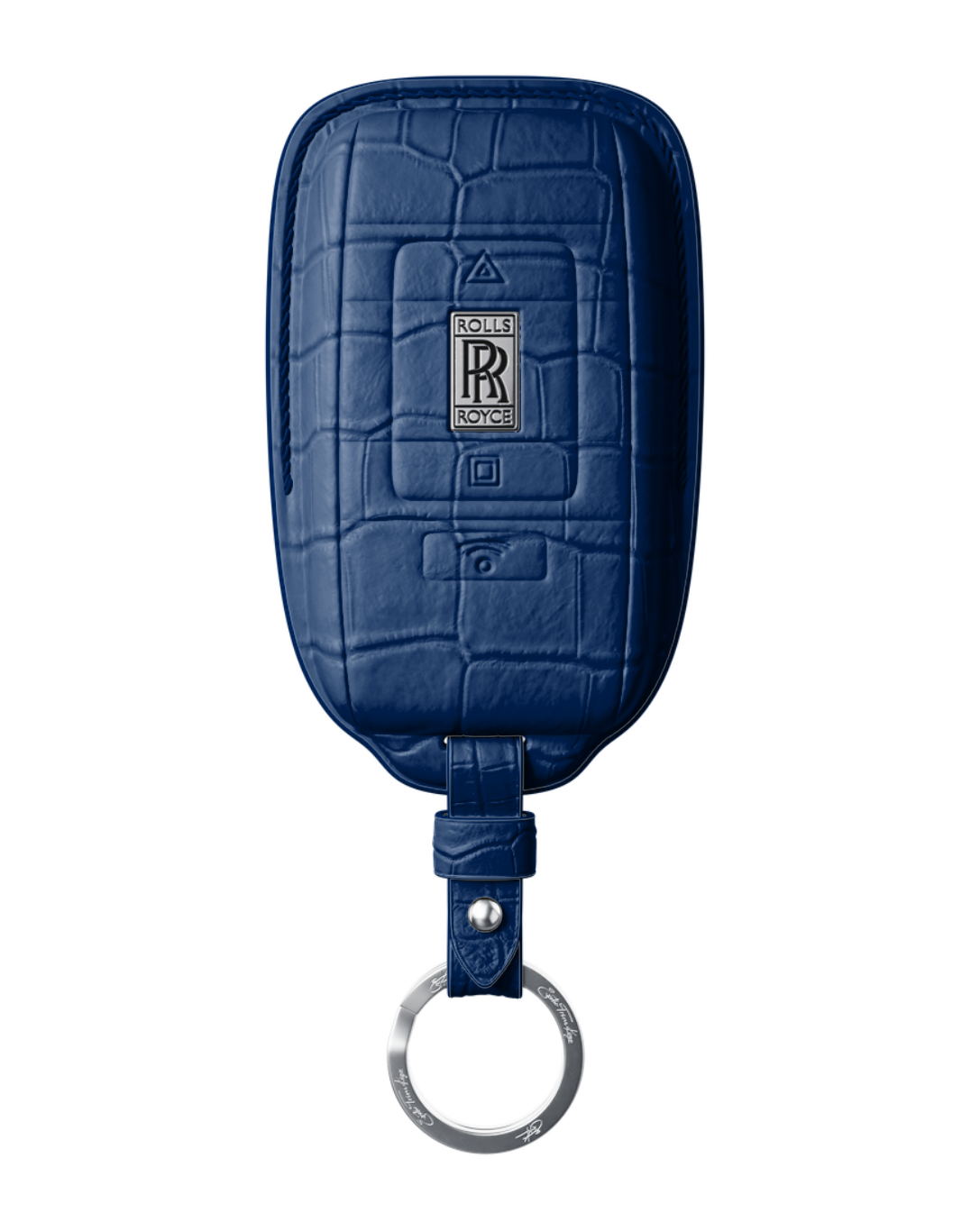 ETK BESPOKE GENUINE CROCODILE KEY COVER FOR ROLLS-ROYCE — CLASSIC SILVER BADGE SPECIFICATION