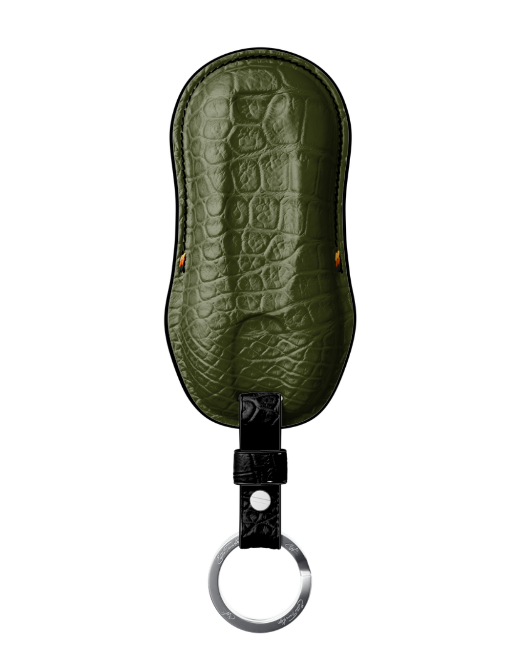ETK BESPOKE GENUINE CROCODILE KEY COVER FOR PORSCHE — SCHWARZ TRICOLOR SPECIFICATION