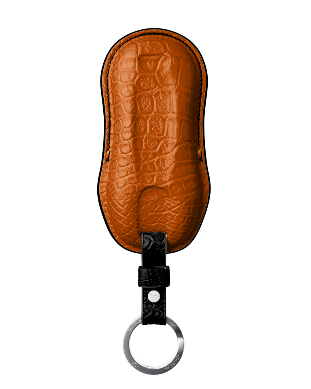 ETK BESPOKE GENUINE CROCODILE KEY COVER FOR PORSCHE — SCHWARZ TRICOLOR SPECIFICATION