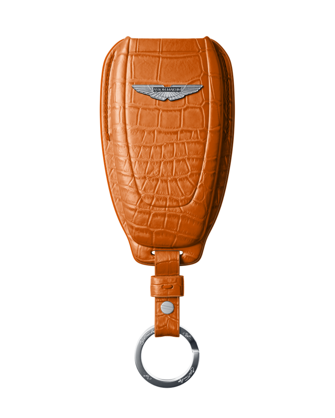 ETK BESPOKE GENUINE CROCODILE KEY COVER FOR ASTON MARTIN — CLASSIC SILVER BADGE SPECIFICATION