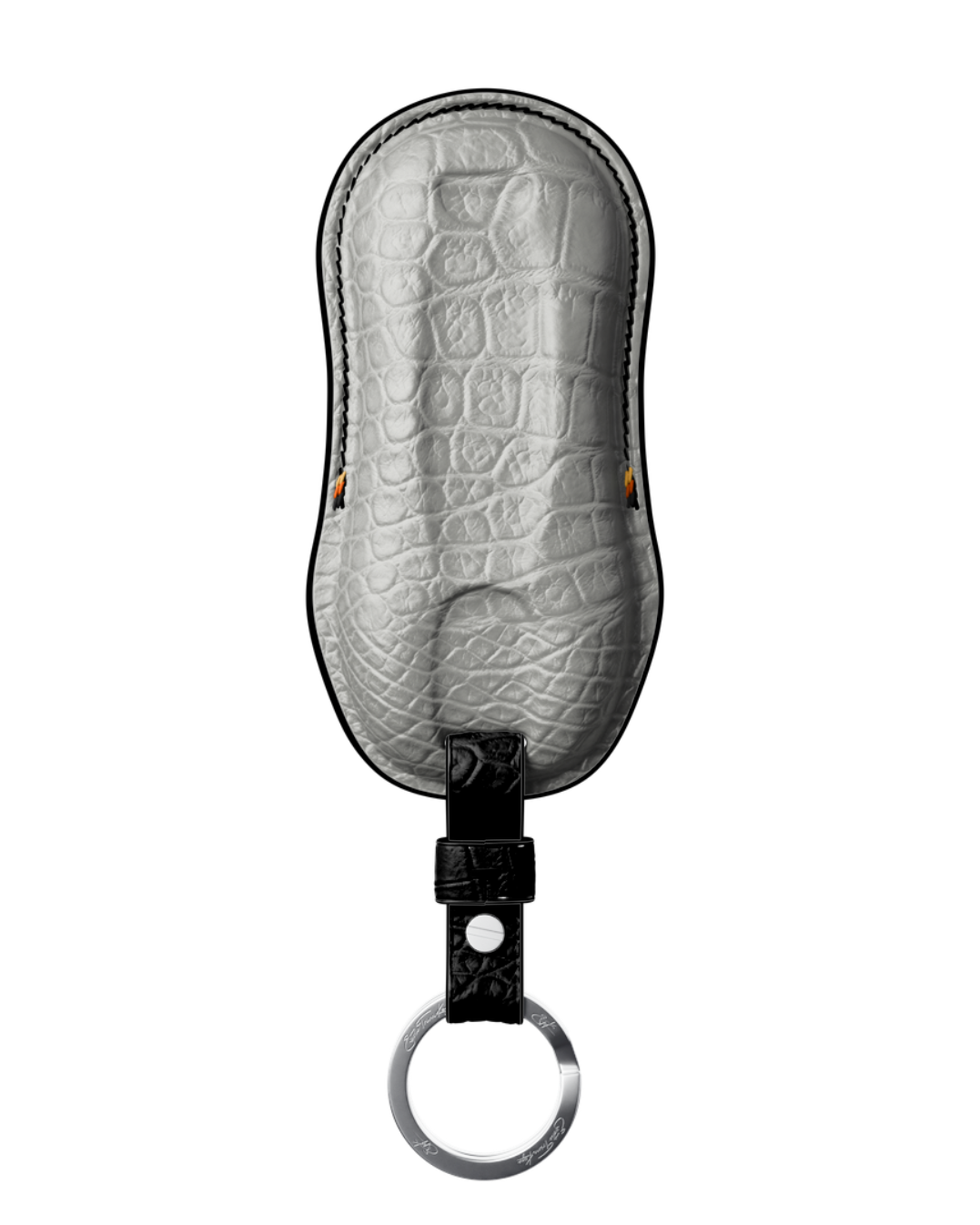 ETK BESPOKE GENUINE CROCODILE KEY COVER FOR PORSCHE — SCHWARZ TRICOLOR SPECIFICATION