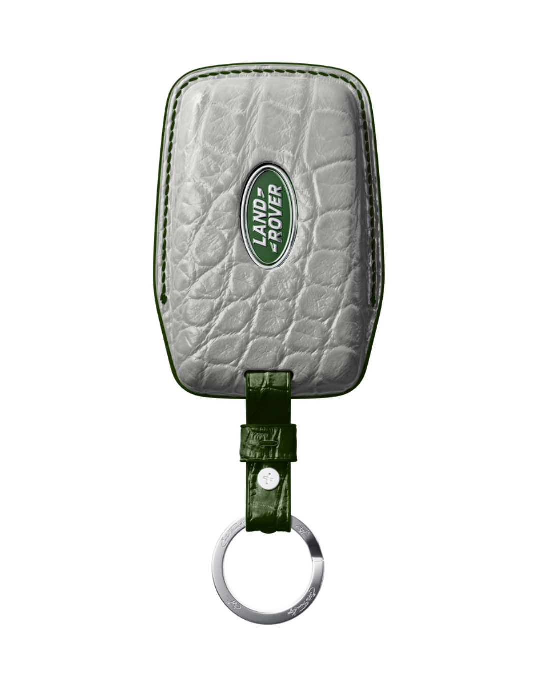 ETK BESPOKE GENUINE CROCODILE KEY COVER FOR LAND ROVER — CLASSIC HERITAGE GREEN SPECIFICATION