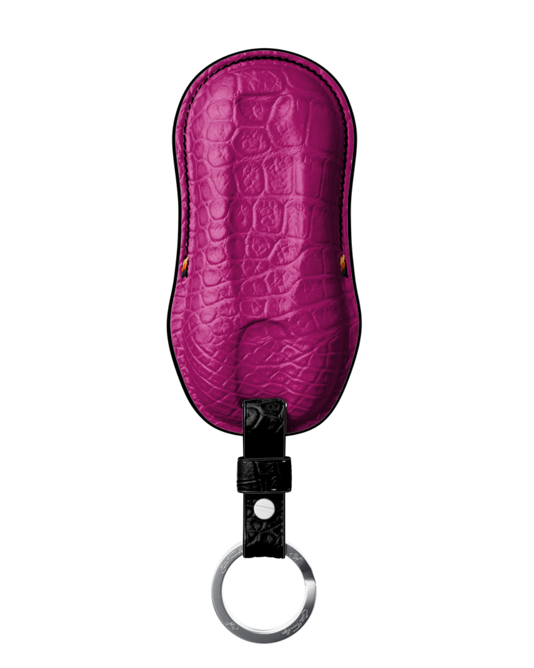 ETK BESPOKE GENUINE CROCODILE KEY COVER FOR PORSCHE — SCHWARZ TRICOLOR SPECIFICATION
