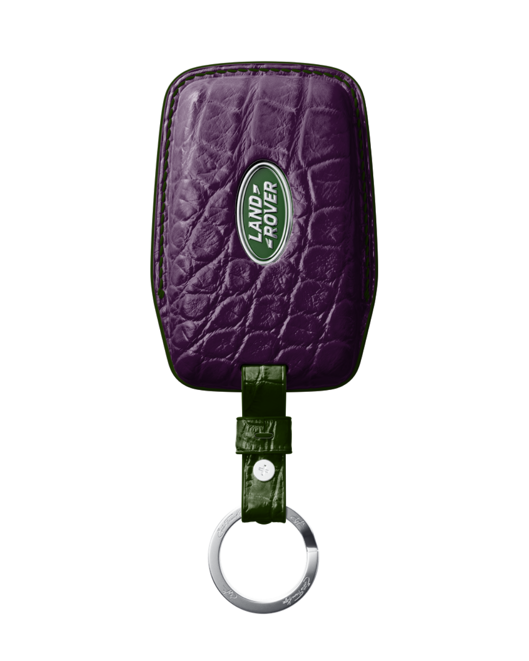 ETK BESPOKE GENUINE CROCODILE KEY COVER FOR LAND ROVER — CLASSIC HERITAGE GREEN SPECIFICATION