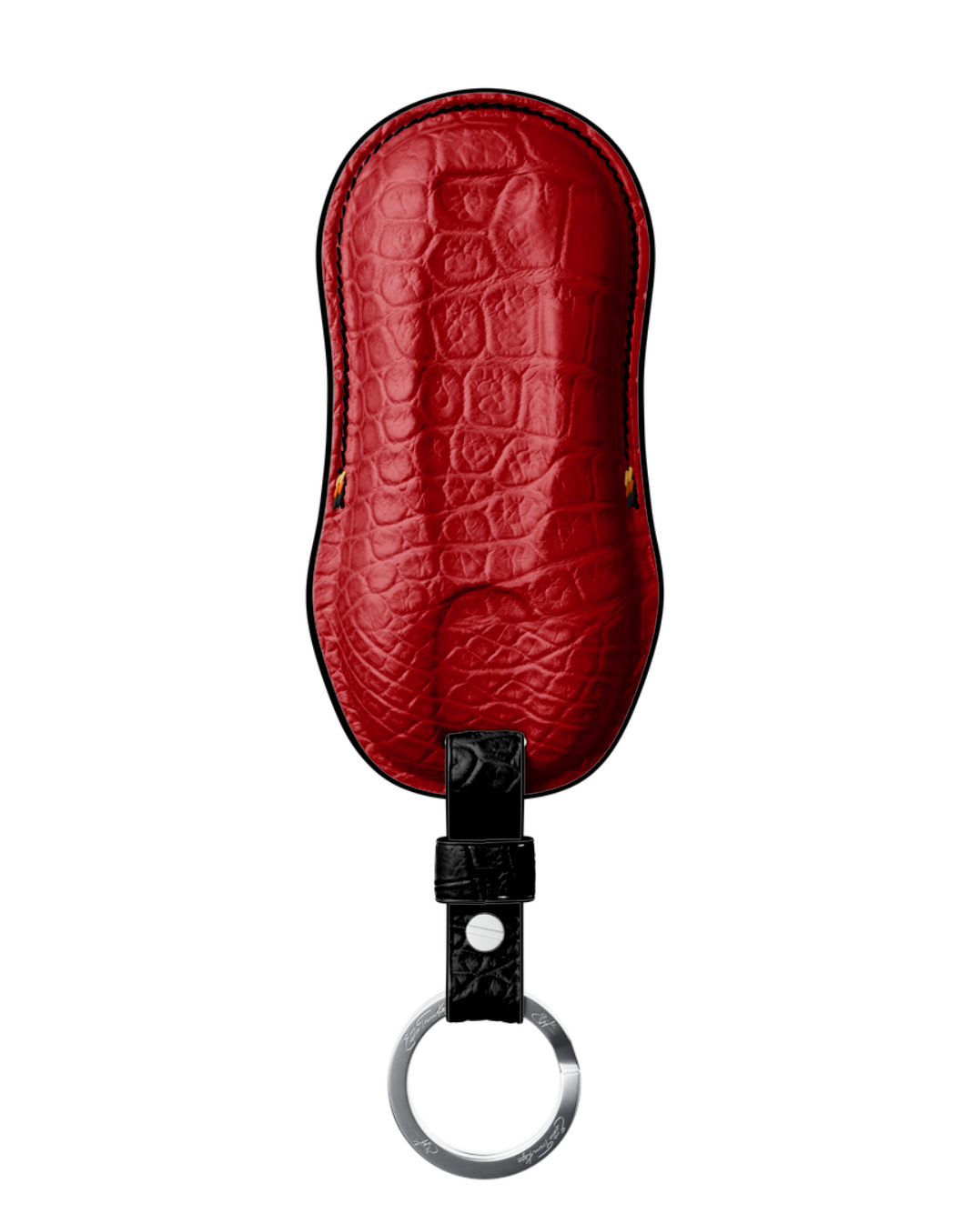 ETK BESPOKE GENUINE CROCODILE KEY COVER FOR PORSCHE — SCHWARZ TRICOLOR SPECIFICATION