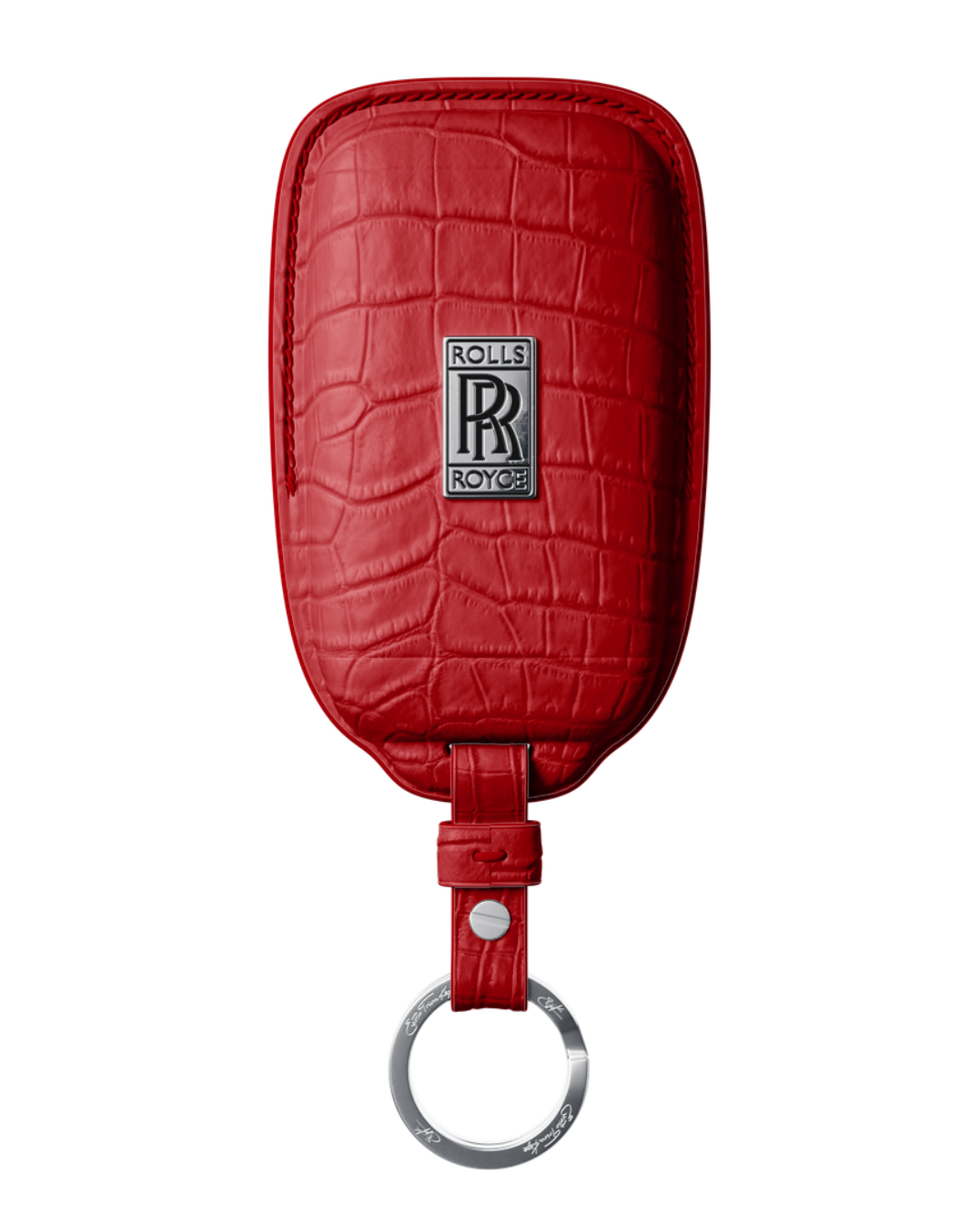 ETK BESPOKE GENUINE CROCODILE KEY COVER FOR ROLLS-ROYCE — CLASSIC SILVER BADGE SPECIFICATION
