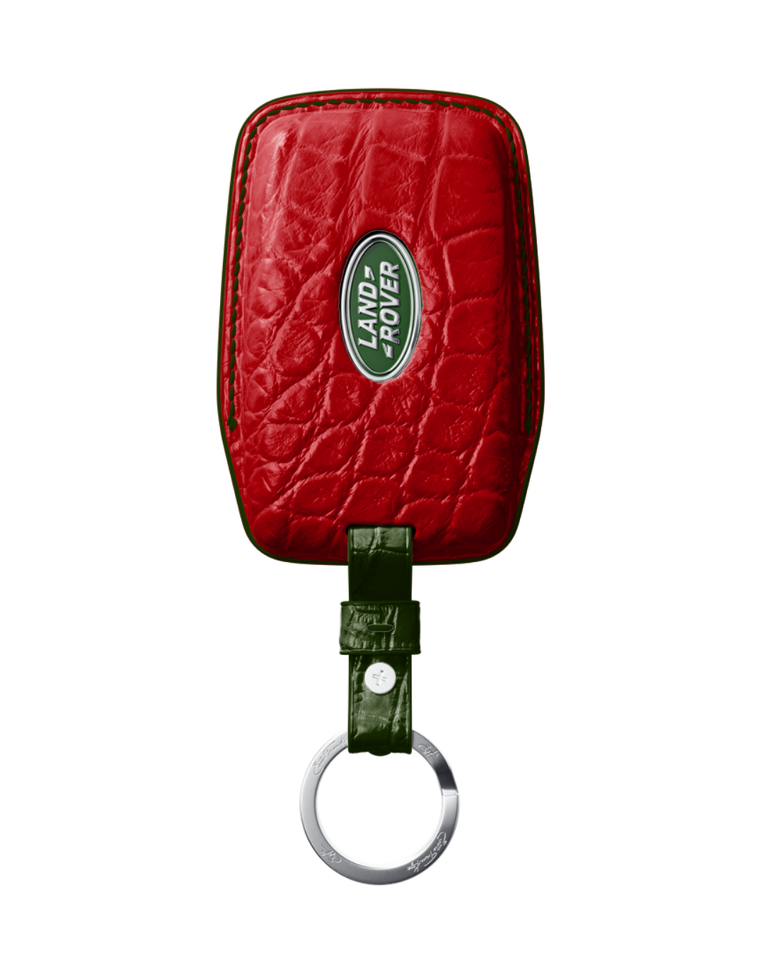 ETK BESPOKE GENUINE CROCODILE KEY COVER FOR LAND ROVER — CLASSIC HERITAGE GREEN SPECIFICATION