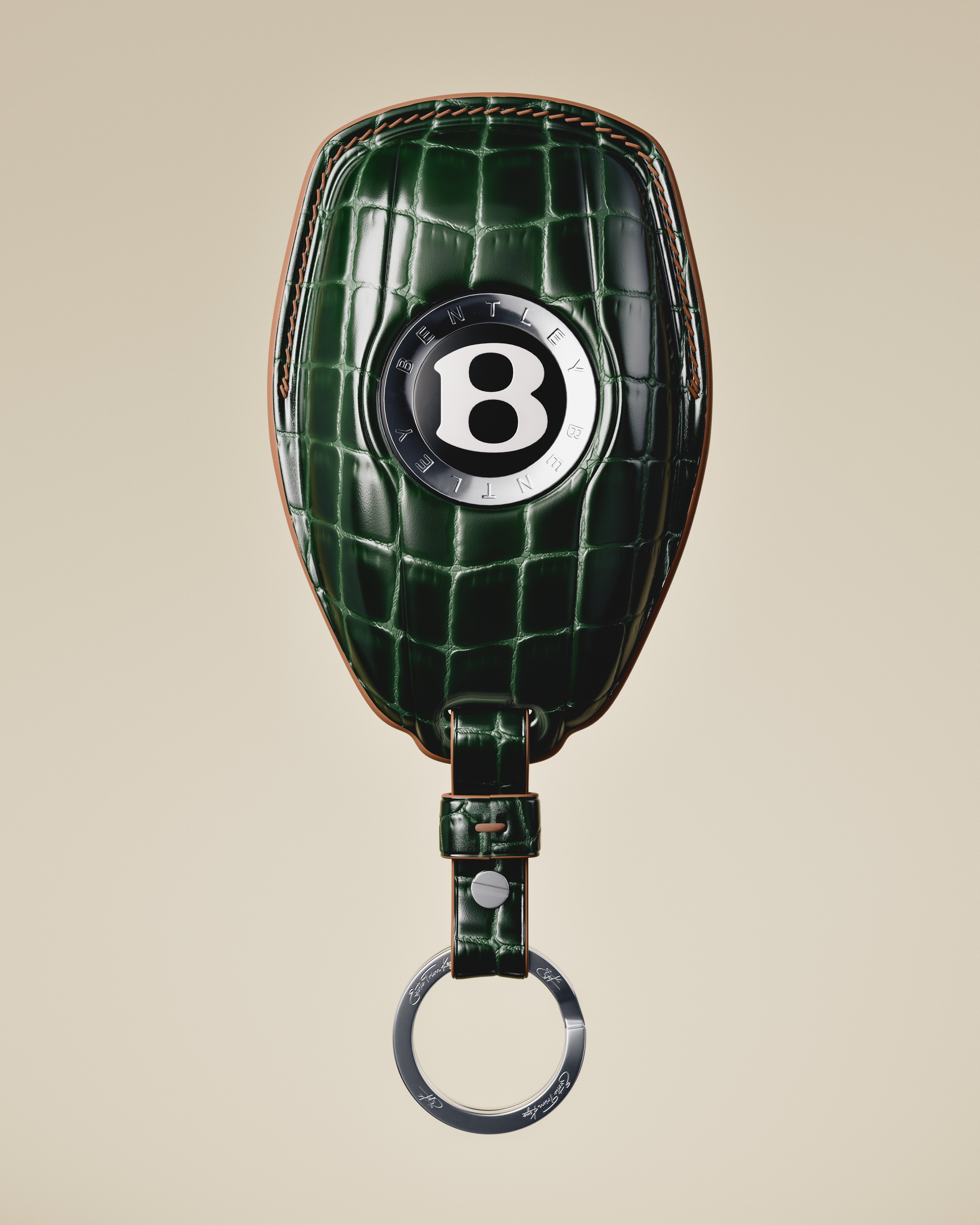 BESPOKE ETK GREEN CROCODILE KEY COVER FOR BENTLEY