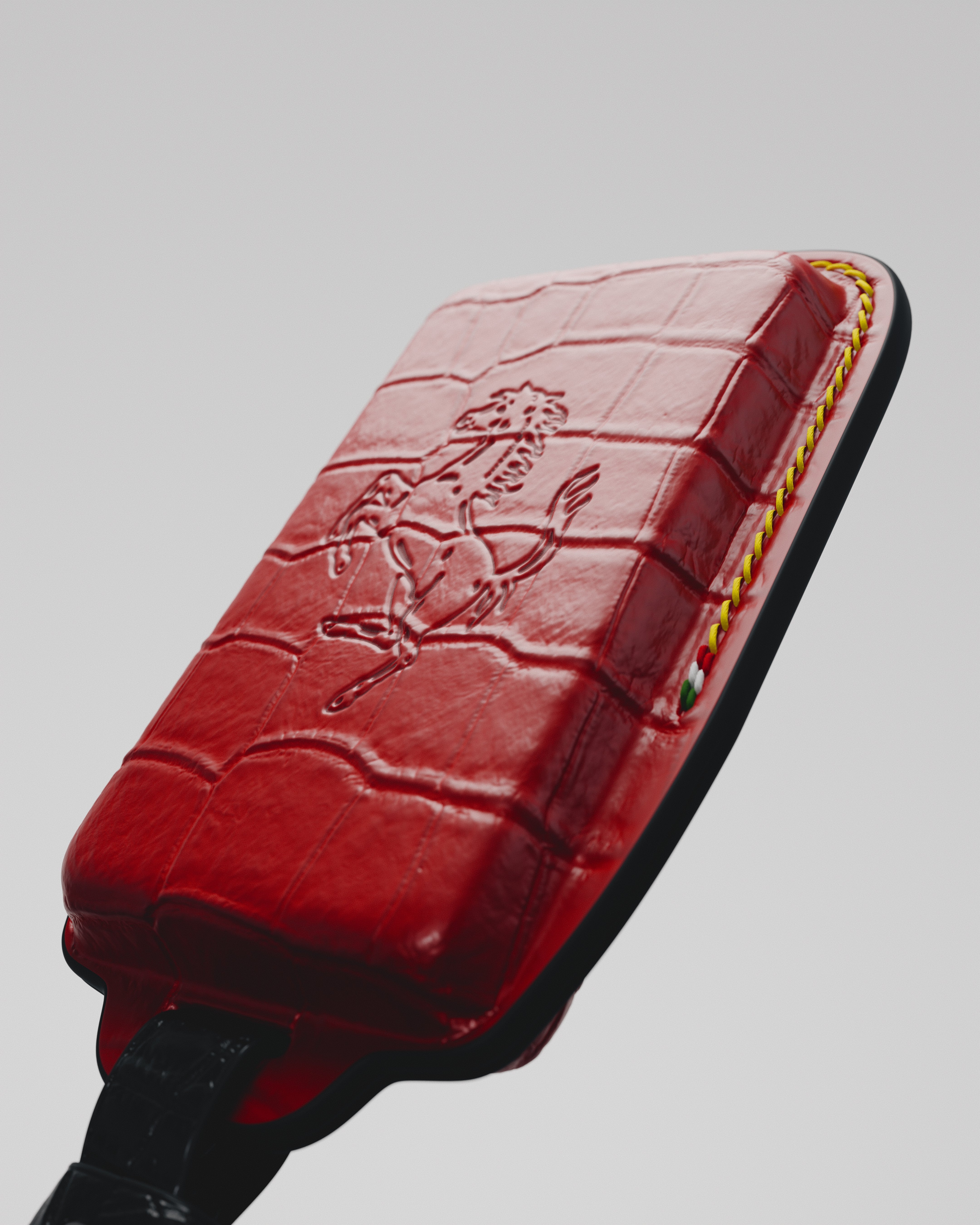 BESPOKE ETK RED CROCODILE KEY COVER FOR FERRARI