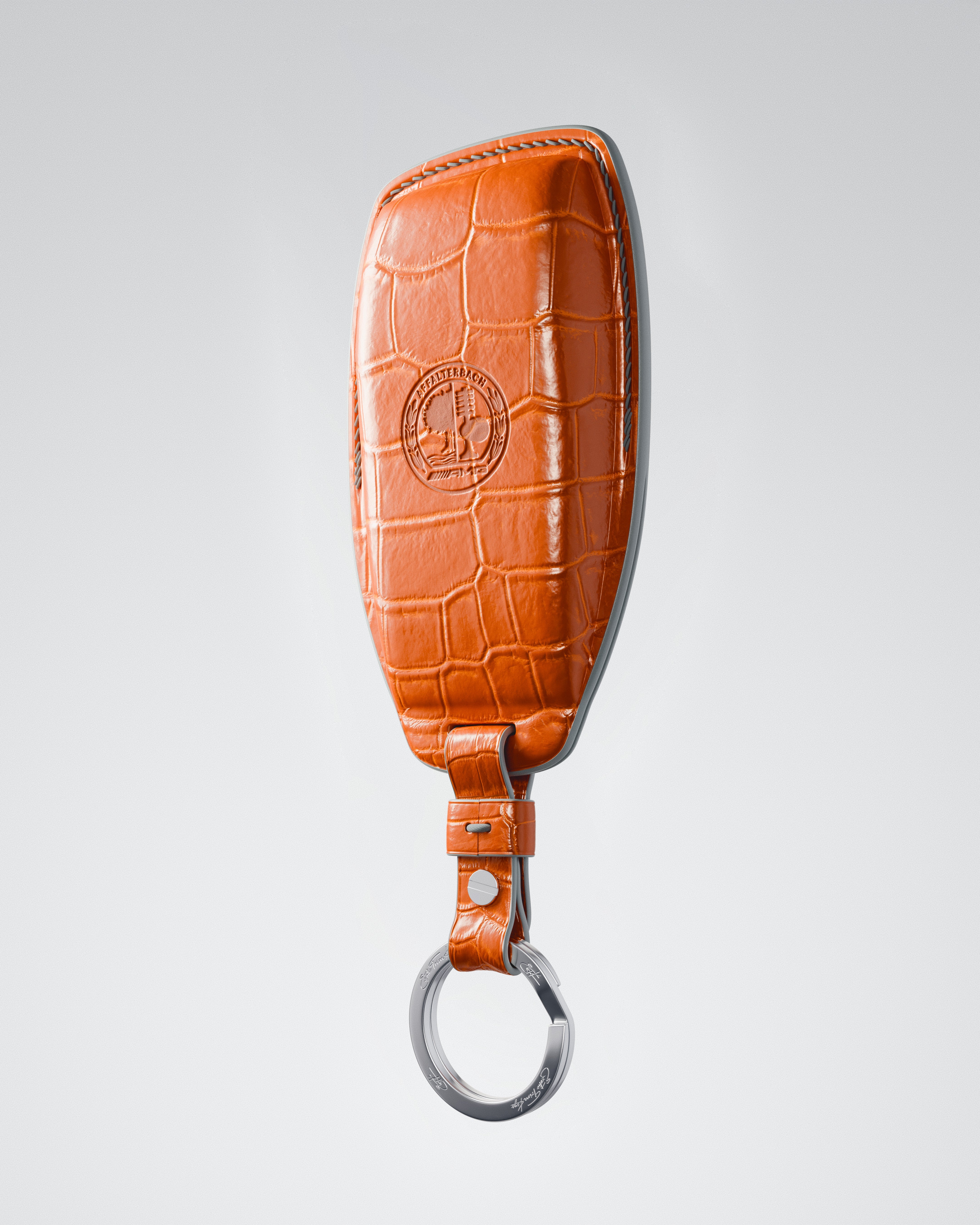 BESPOKE ETK ORANGE CROCODILE KEY COVER FOR MERCEDES