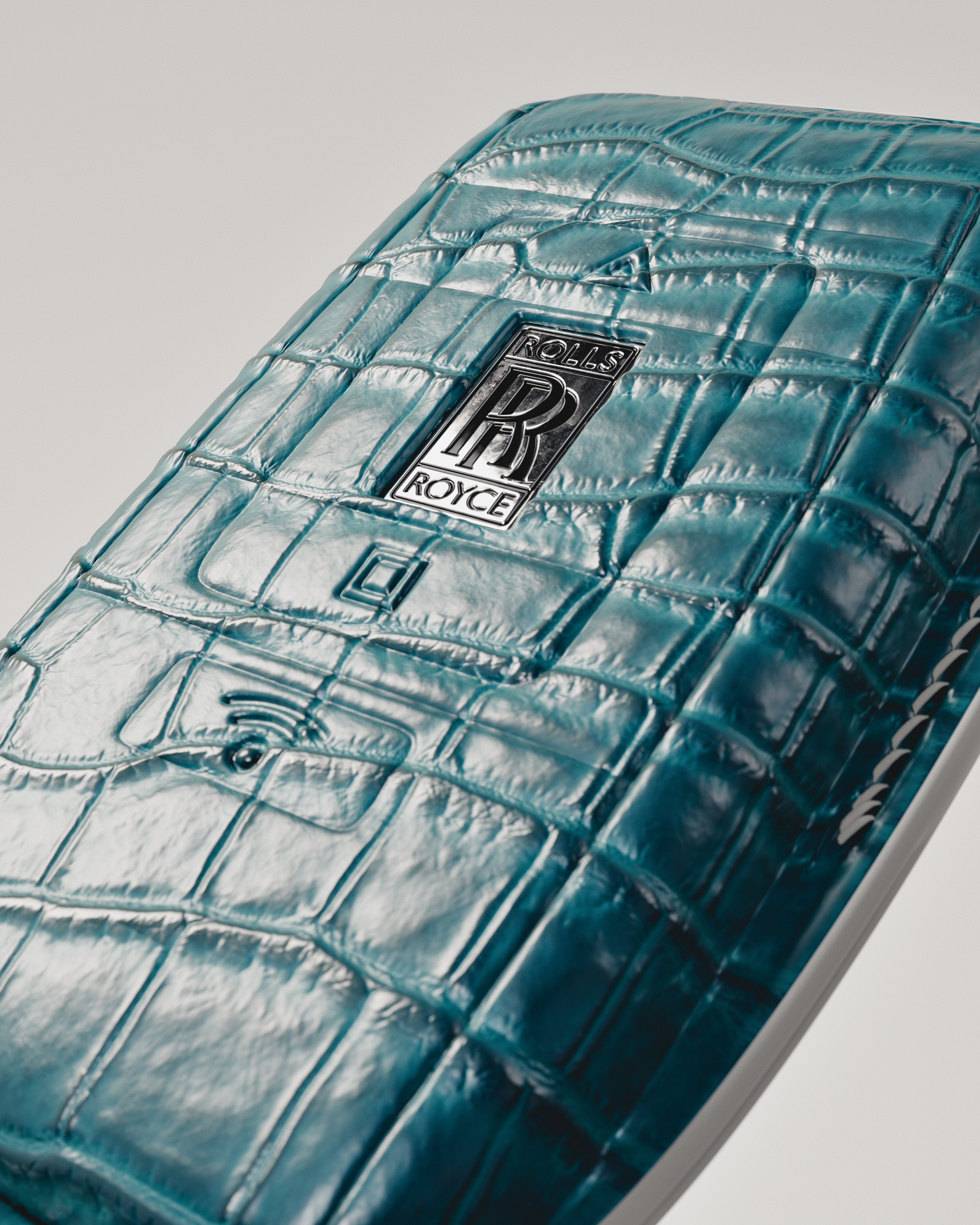 BESPOKE ETK BLUE CROCODILE KEY COVER FOR ROLLS ROYCE