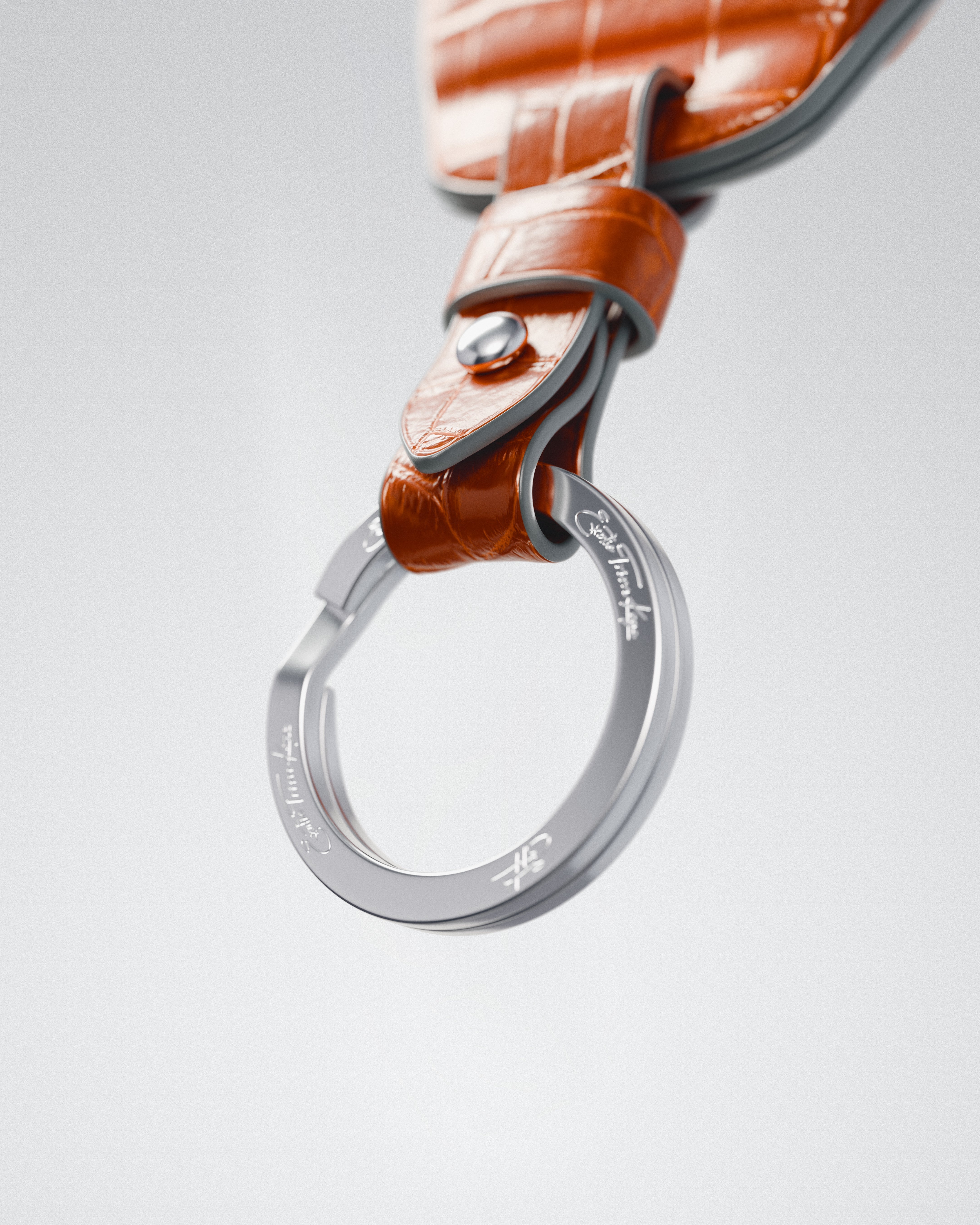 BESPOKE ETK ORANGE CROCODILE KEY COVER FOR MERCEDES