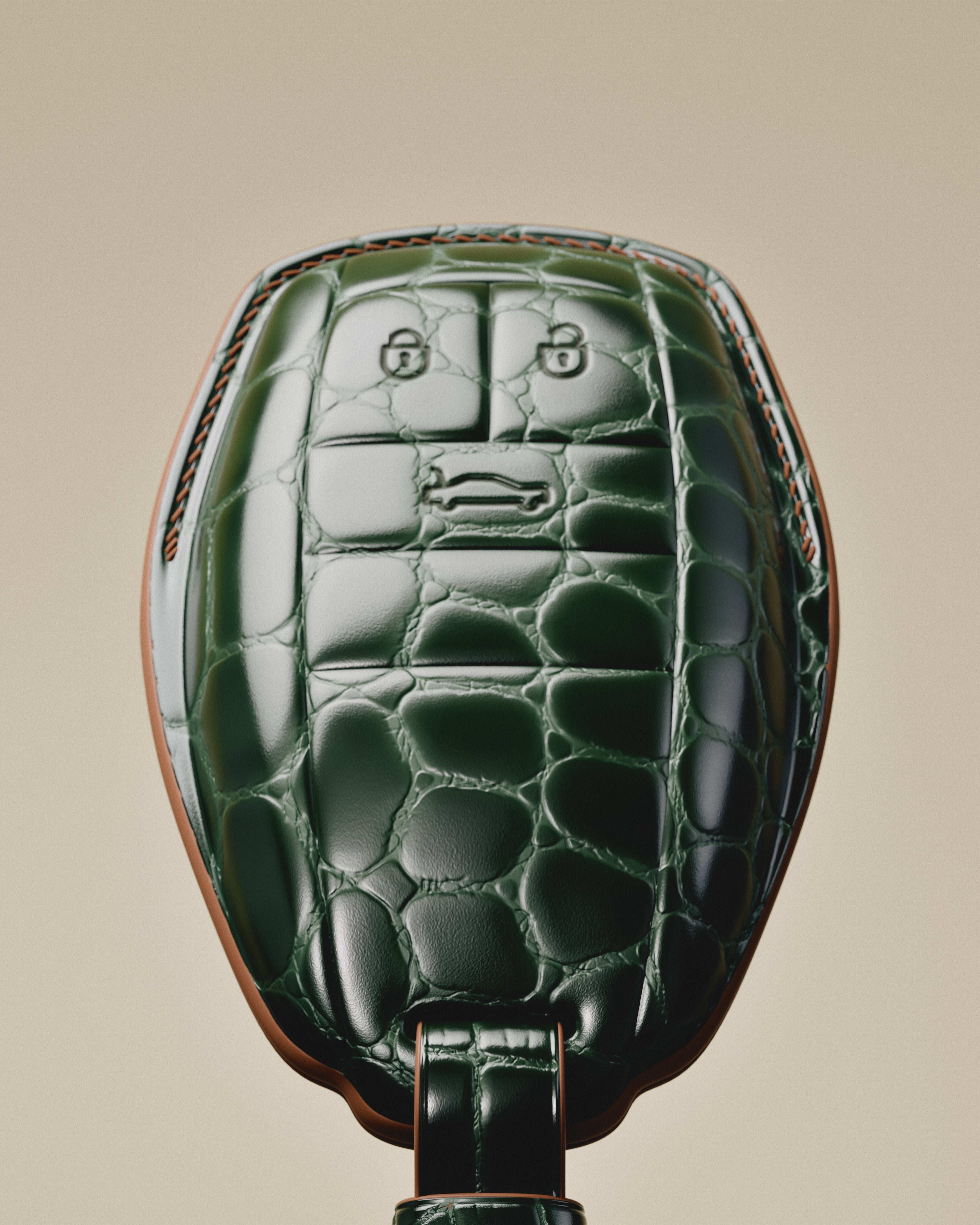 BESPOKE ETK GREEN CROCODILE KEY COVER FOR BENTLEY