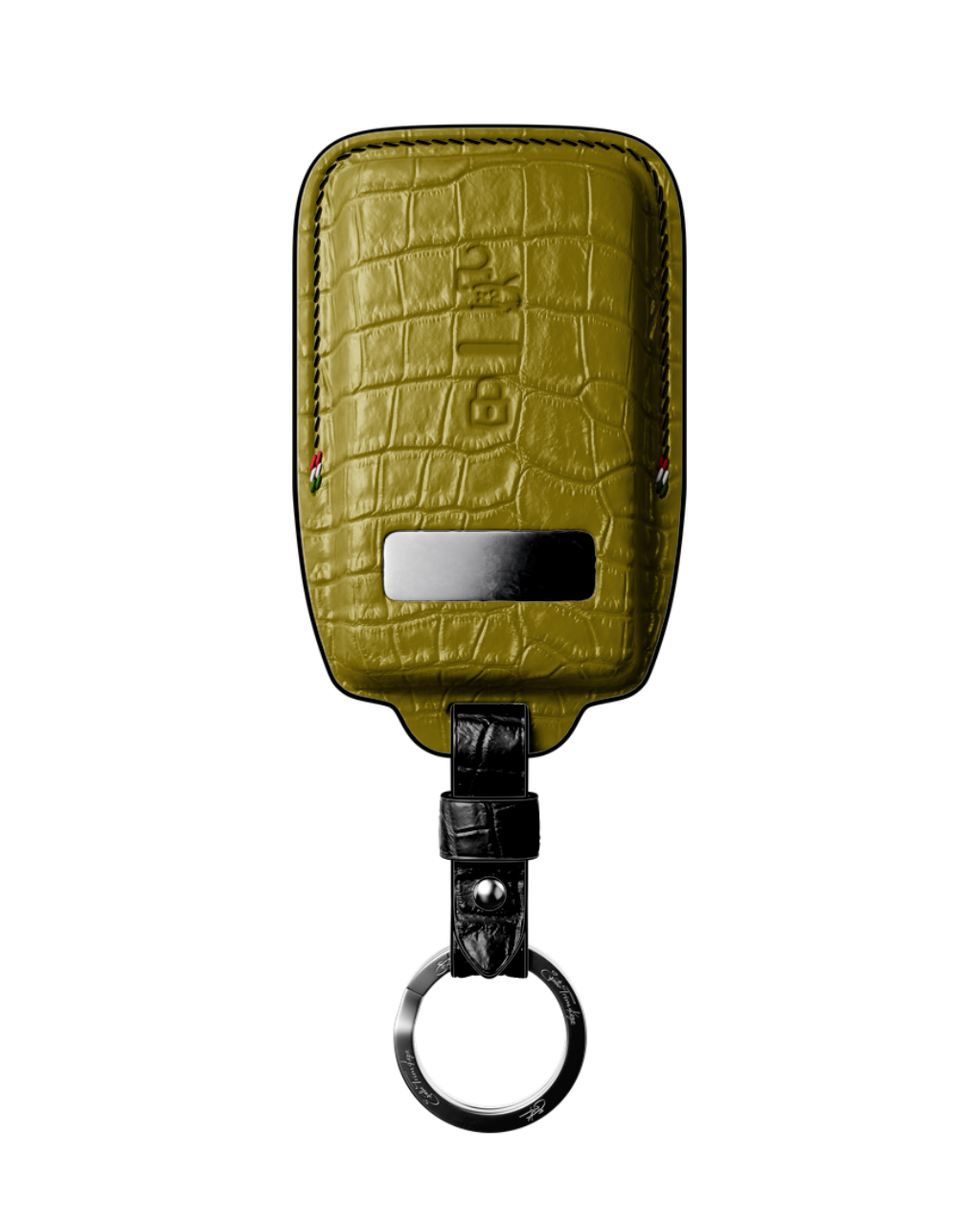 ETK BESPOKE GOLD CROCODILE KEY COVER FOR FERRARI — BLACK DETAILS