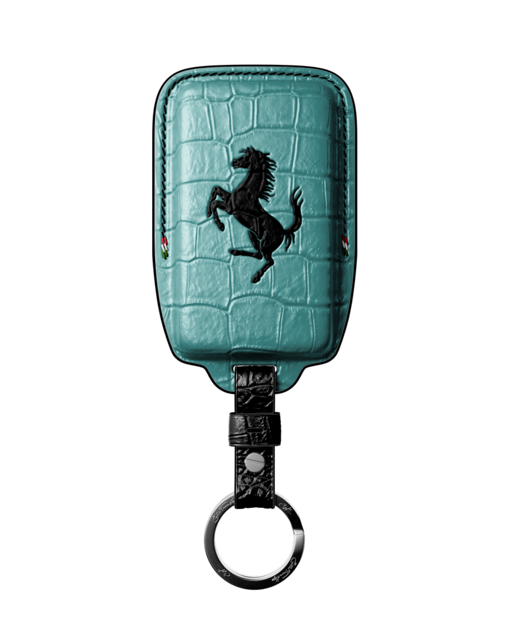 ETK BESPOKE TIFFANY CROCODILE KEY COVER FOR FERRARI — BLACK DETAILS