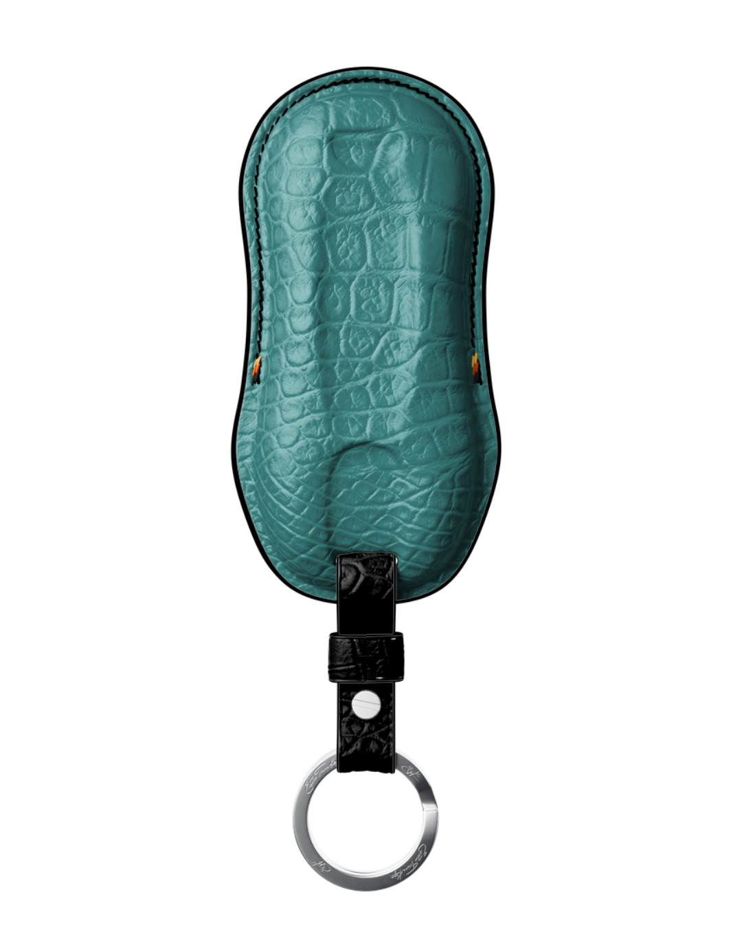 ETK BESPOKE GENUINE CROCODILE KEY COVER FOR PORSCHE — SCHWARZ TRICOLOR SPECIFICATION