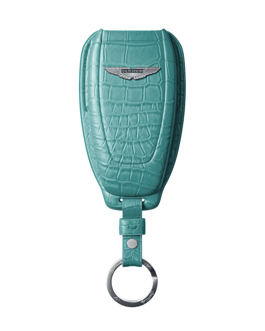 ETK BESPOKE GENUINE CROCODILE KEY COVER FOR ASTON MARTIN — CLASSIC SILVER BADGE SPECIFICATION