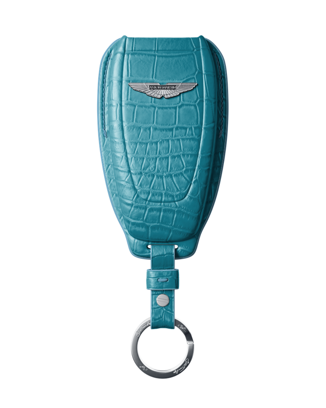 ETK BESPOKE GENUINE CROCODILE KEY COVER FOR ASTON MARTIN — CLASSIC SILVER BADGE SPECIFICATION