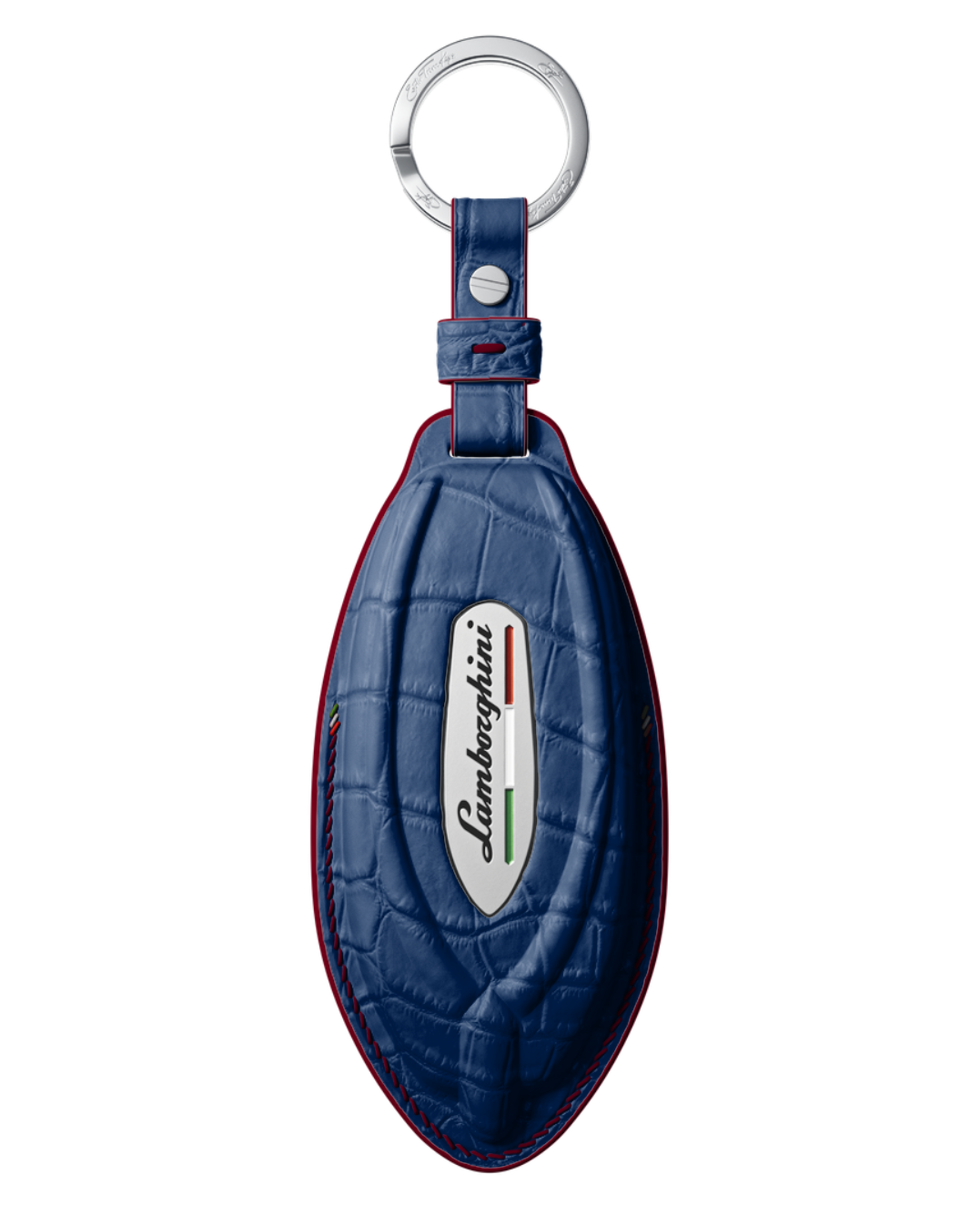 ETK BESPOKE NAVY BLUE CROCODILE KEY COVER FOR LAMBORGHINI — BURGUNDY & BORDEAUX DETAILS