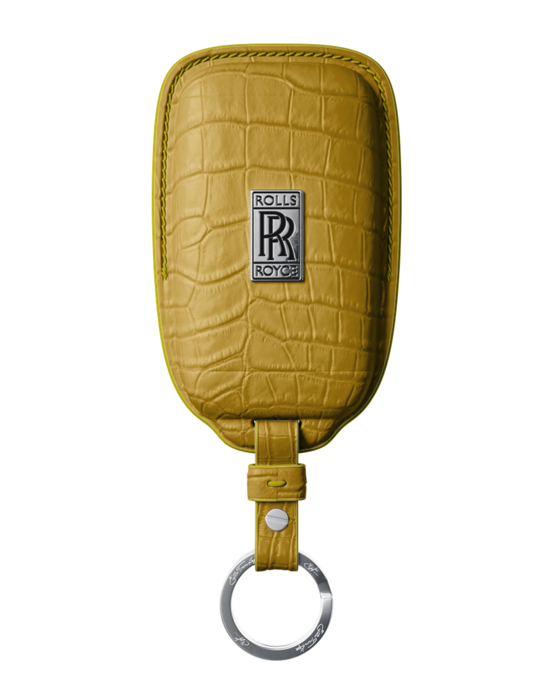 ETK BESPOKE GENUINE CROCODILE KEY COVER FOR ROLLS-ROYCE — CLASSIC SILVER BADGE SPECIFICATION