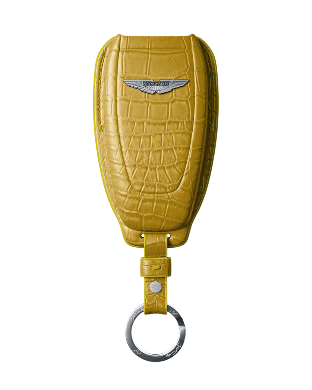 ETK BESPOKE GENUINE CROCODILE KEY COVER FOR ASTON MARTIN — CLASSIC SILVER BADGE SPECIFICATION