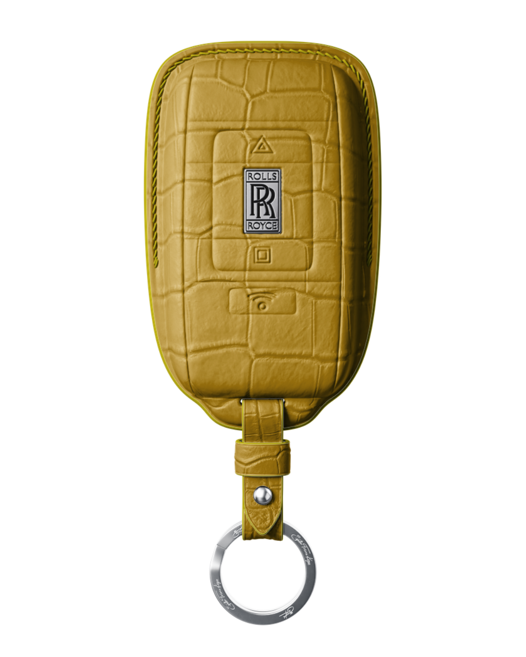 ETK BESPOKE GENUINE CROCODILE KEY COVER FOR ROLLS-ROYCE — CLASSIC SILVER BADGE SPECIFICATION