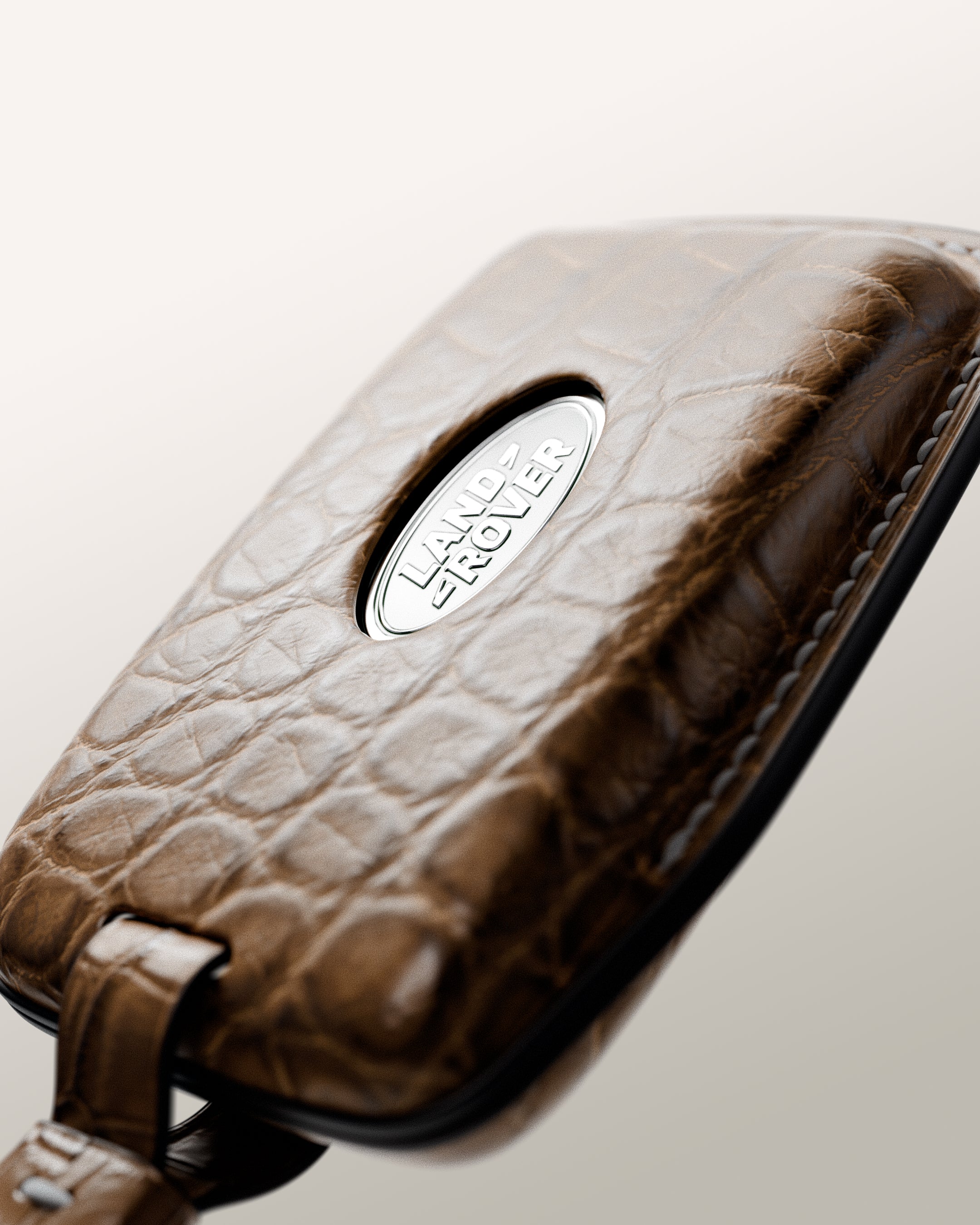 BESPOKE ETK BROWN CROCODILE KEY COVER FOR LAND ROVER